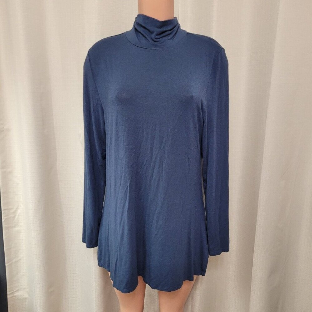 Soft Surroundings Long Sleeve Tunic Women's Size Large Dark Teal Pullover
